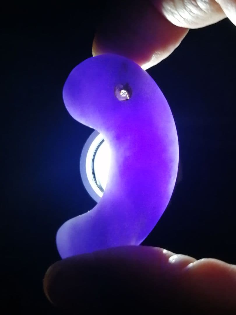 ★【ジャッキー】古墳期　『糸魚川紫翡翠勾玉』5.20cm。超琅玕翡翠。宝石