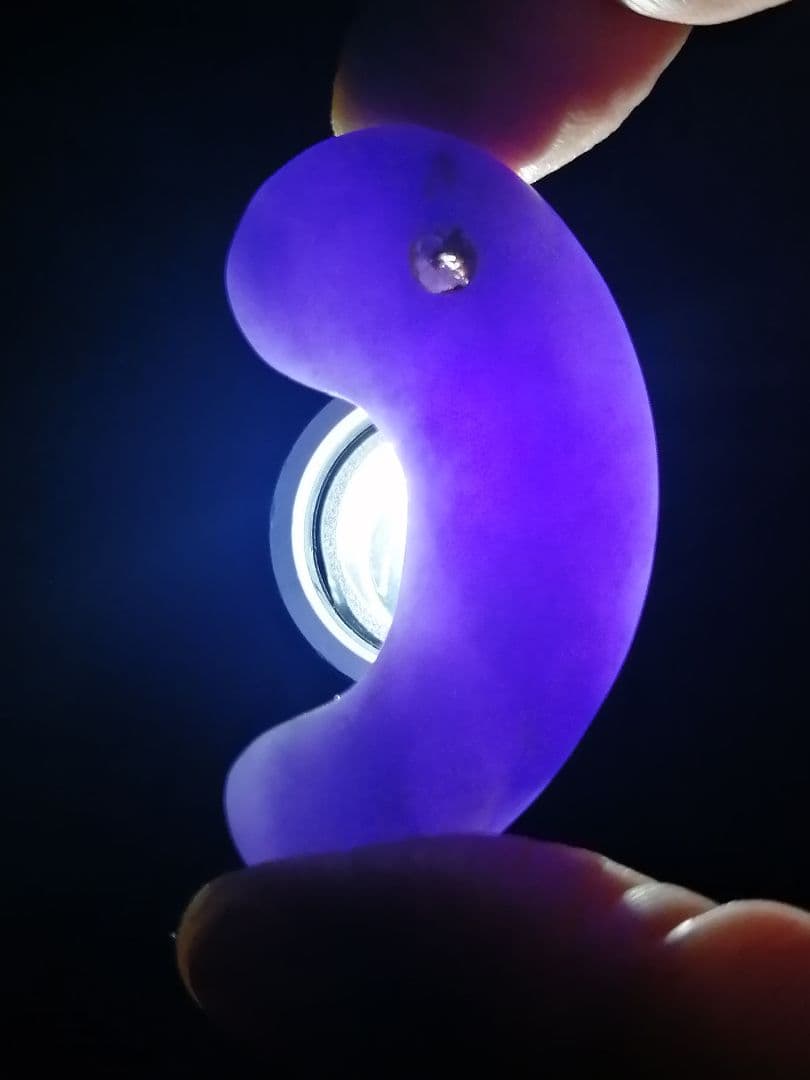 ★【ジャッキー】古墳期　『糸魚川紫翡翠勾玉』5.20cm。超琅玕翡翠。宝石