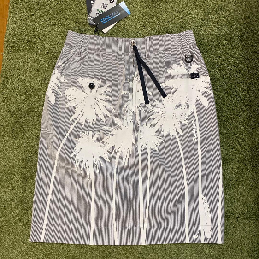 パーリーゲイツ☆タグ付き新品 クールマックス パームツリー柄 スカート ヤシの木