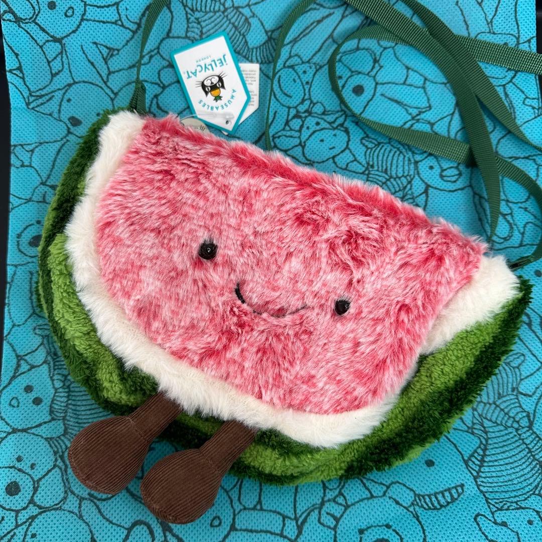 新品　ジェリーキャット　スイカ　すいか　ポシェット　バッグ　ぬいぐるみ