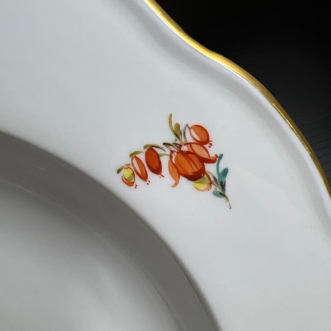 マイセンスキャタードフラワープレートB直径23.5㎝タニチ東な7-1221☆1F