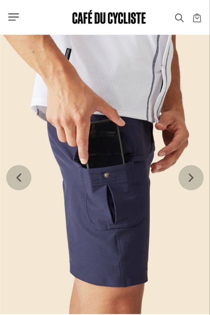 Cafe du Cycliste グラベル カーゴ ショーツ S ネイビー
