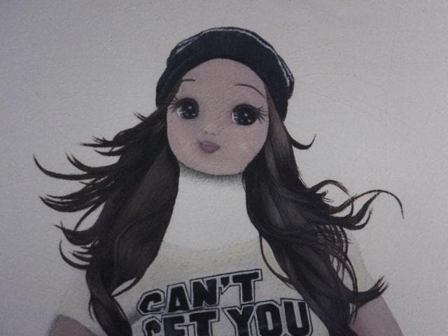 現代アート　廣江友和『Dress up collection』油彩　 0118D