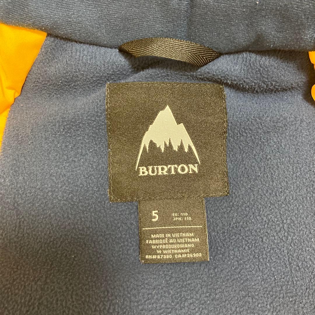 美品　BURTON スノーボードウェア 子ども用 サイズ5T 110cm