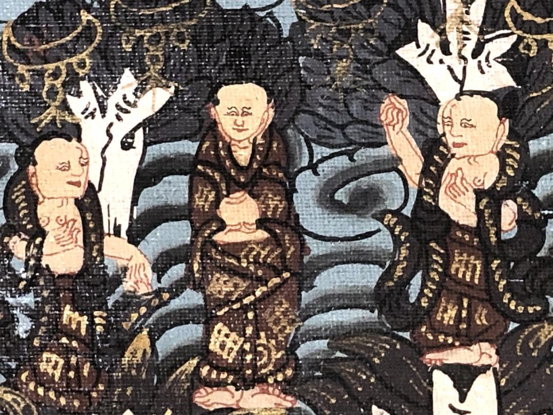 【 肉筆曼荼羅 】 骨董　軸装118×55ｃｍ