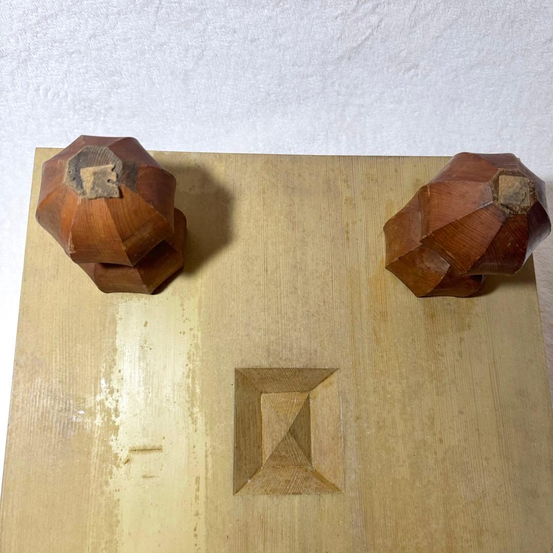 〚ケース付〛✦碁盤 足付盤 ヘソ付 柾目 天地柾 盤厚約6寸✦