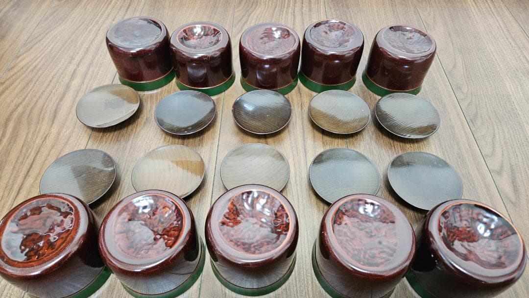 漆器おしるこ椀 10個セット 木製収納箱付き