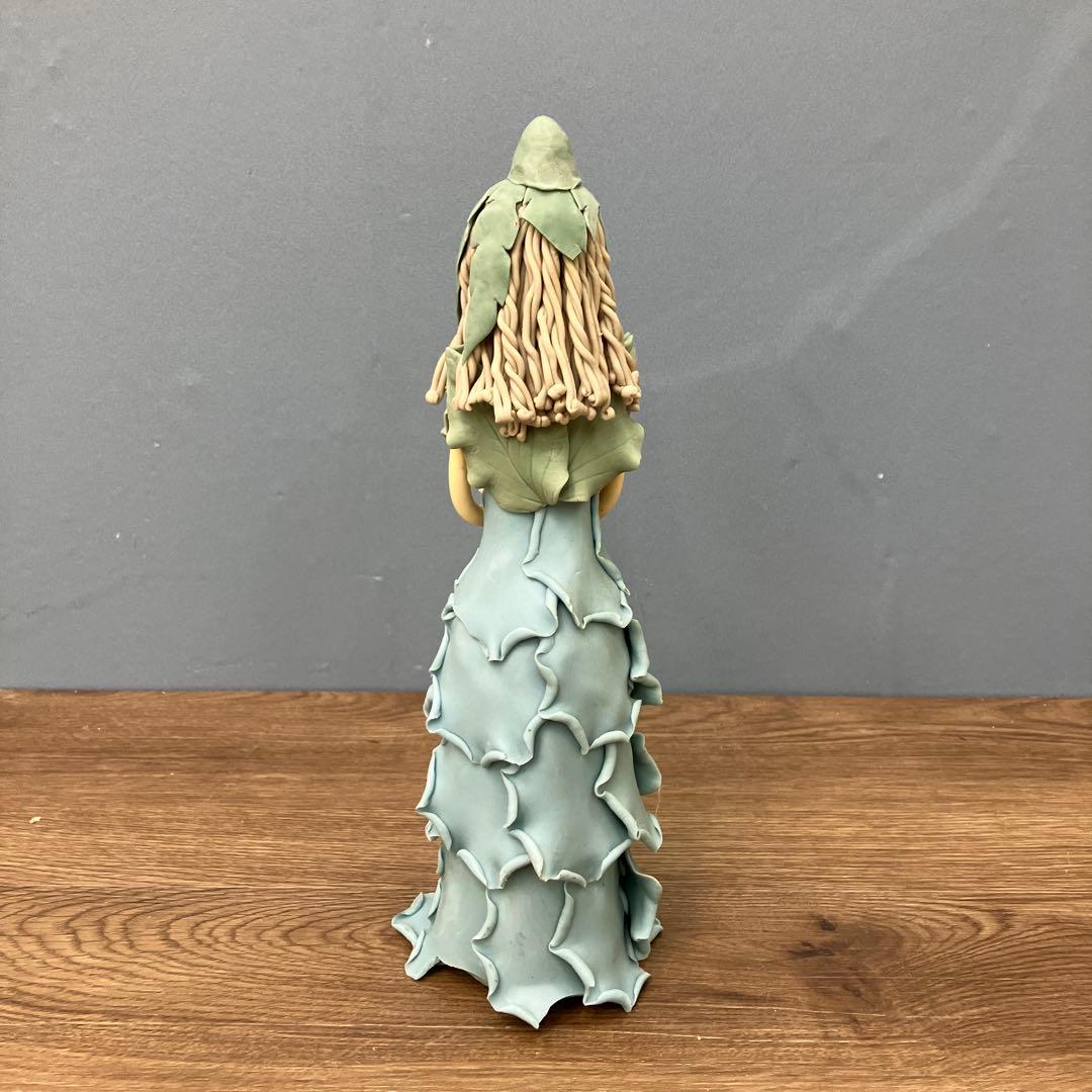 E-壁 昭和レトロ クレイアート 妖精のフィギュア 置物 ハンドメイド