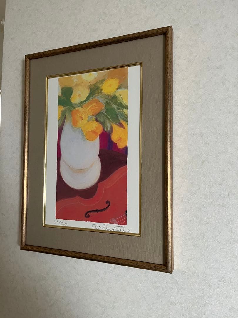 限定版画　額入り　エディション番号、証明書.直筆サイン19/140 ジニー・キム