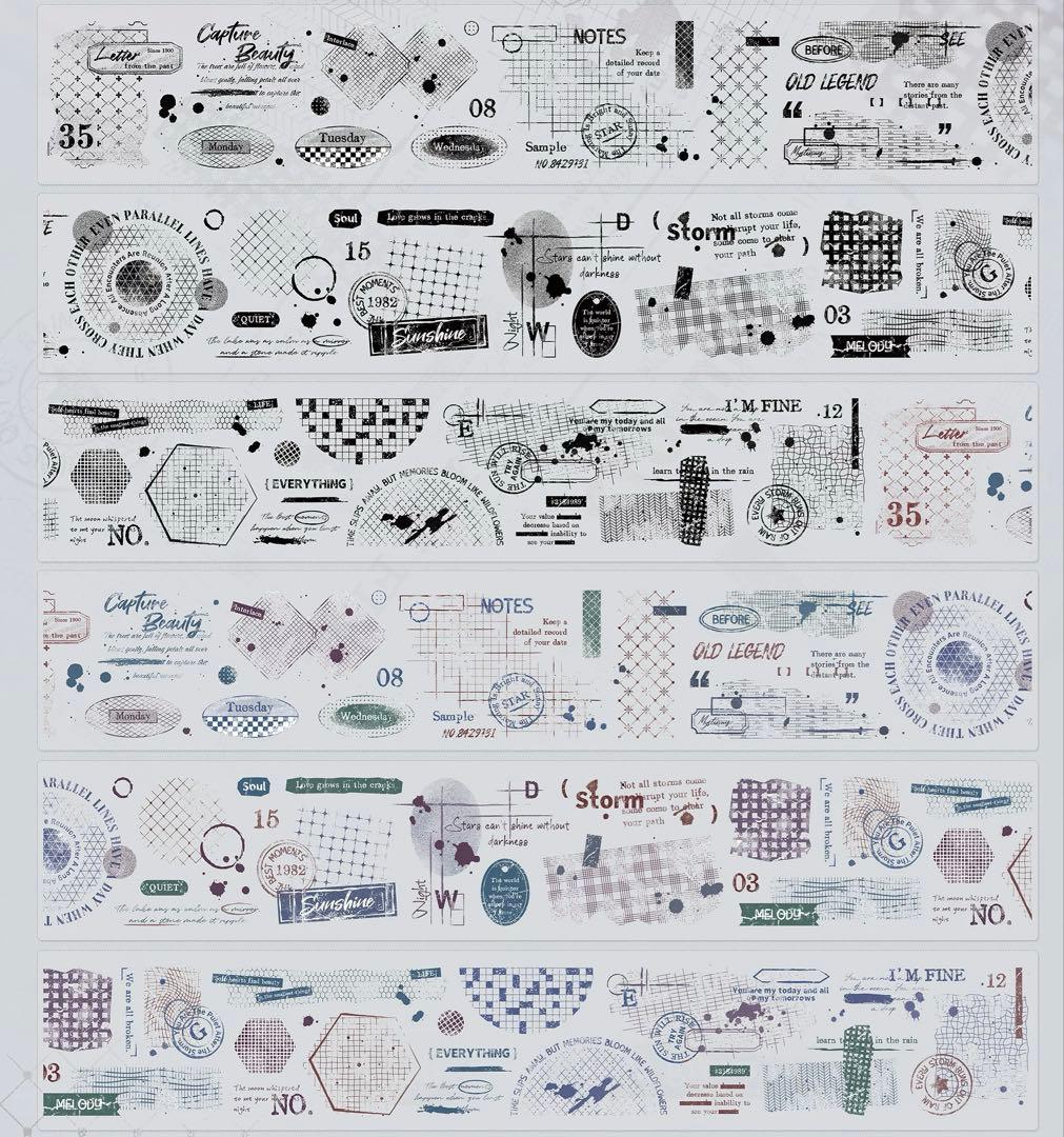 小白家文創《时光叙事》海外マスキングテープ　マステ 【2507】