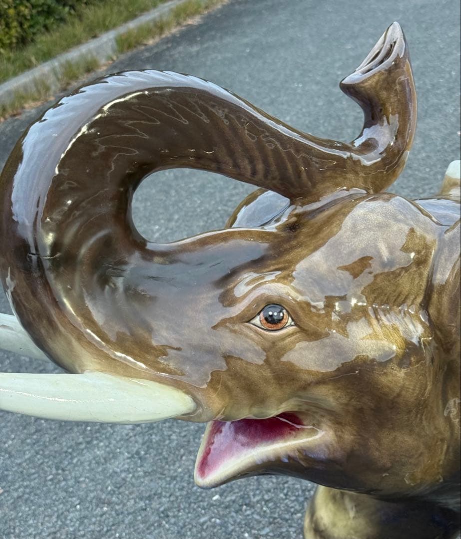 引き取り3千引き 大型♪ 乗れるサイズ ベンチ 象 ゾウ 置物