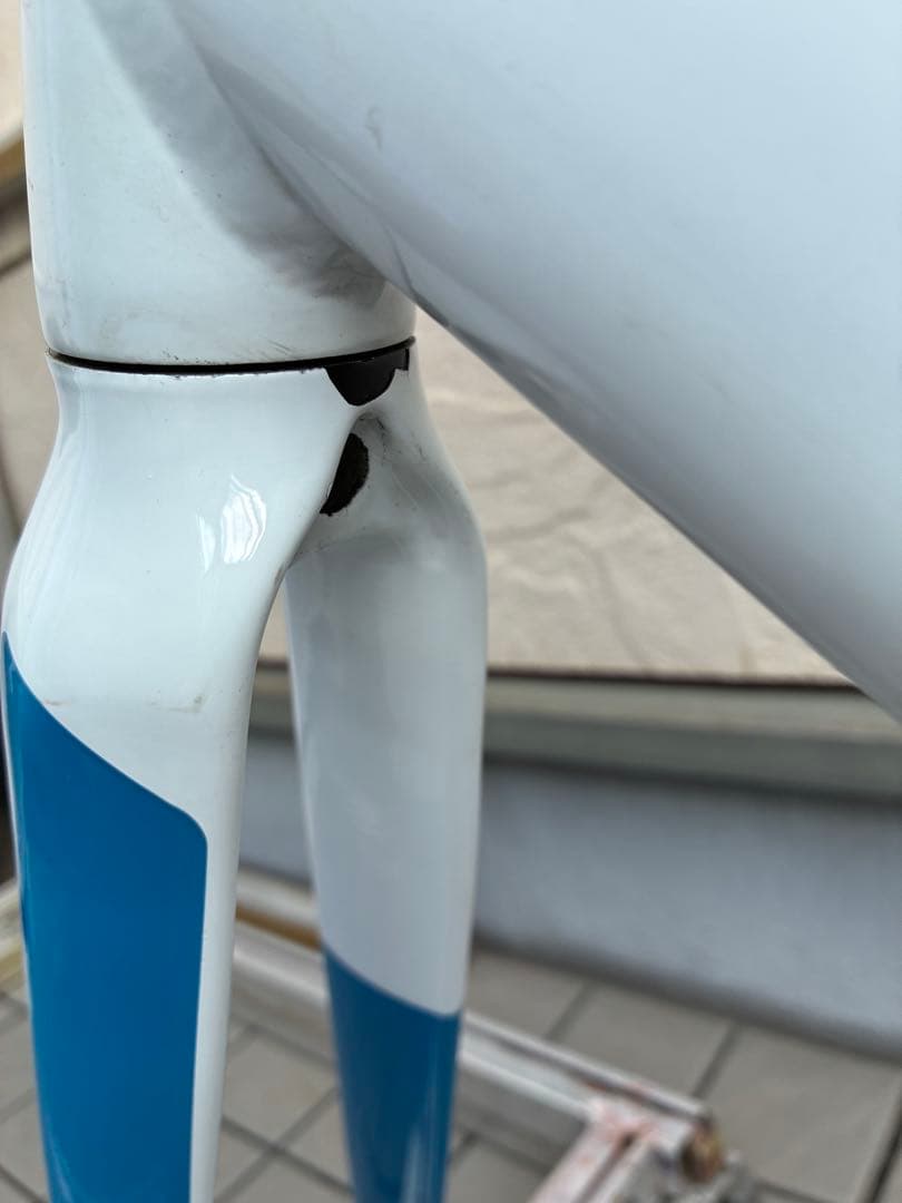 Cinelli Vigorelli 2012 ホワイト/ブルー ブレーキ加工あり