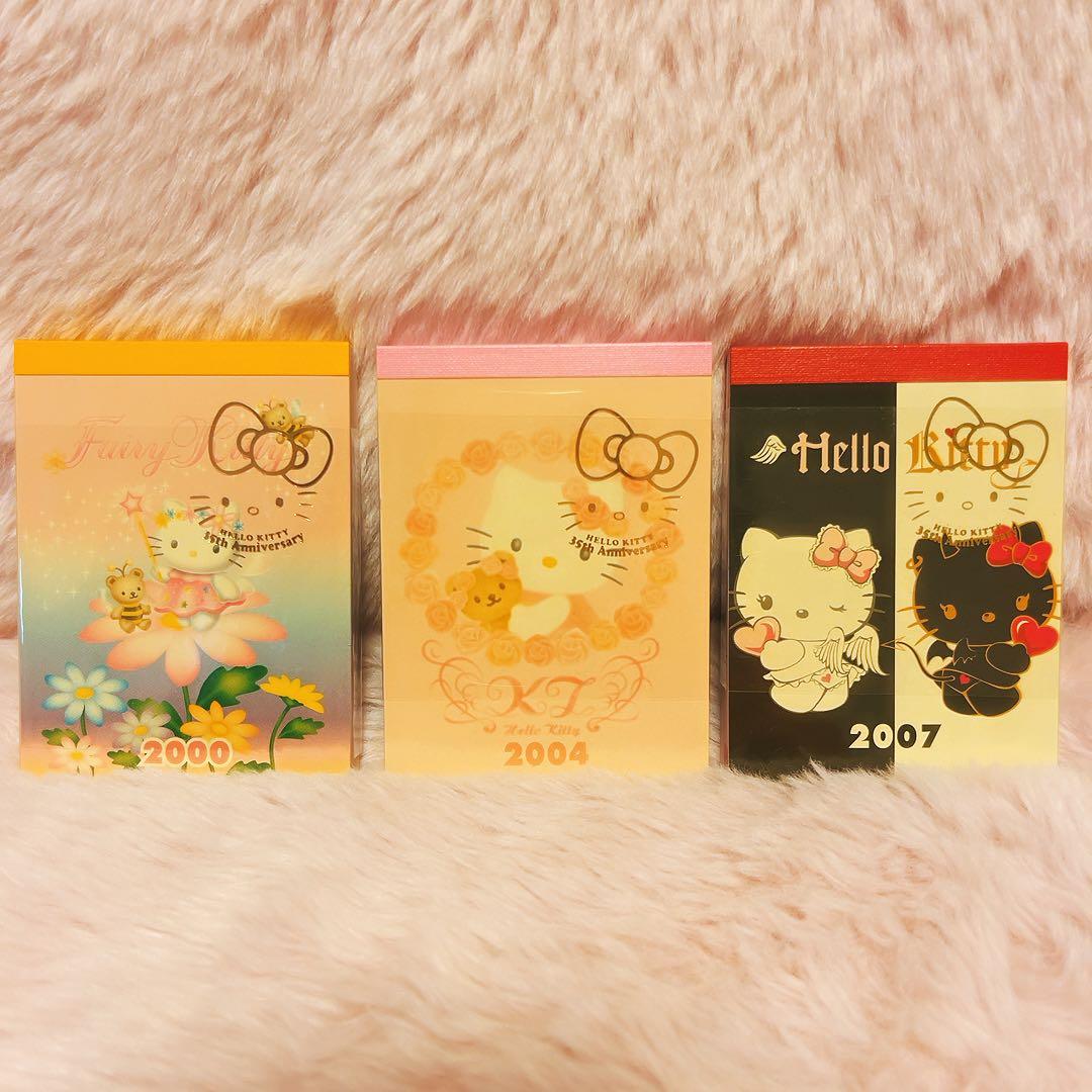 希少レア　ハローキティ　35th ミニメモ帳　メモセット　平成レトロ　サンリオ