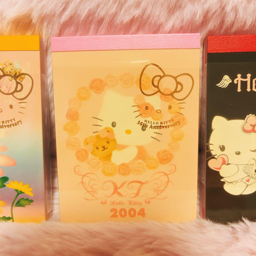 希少レア　ハローキティ　35th ミニメモ帳　メモセット　平成レトロ　サンリオ