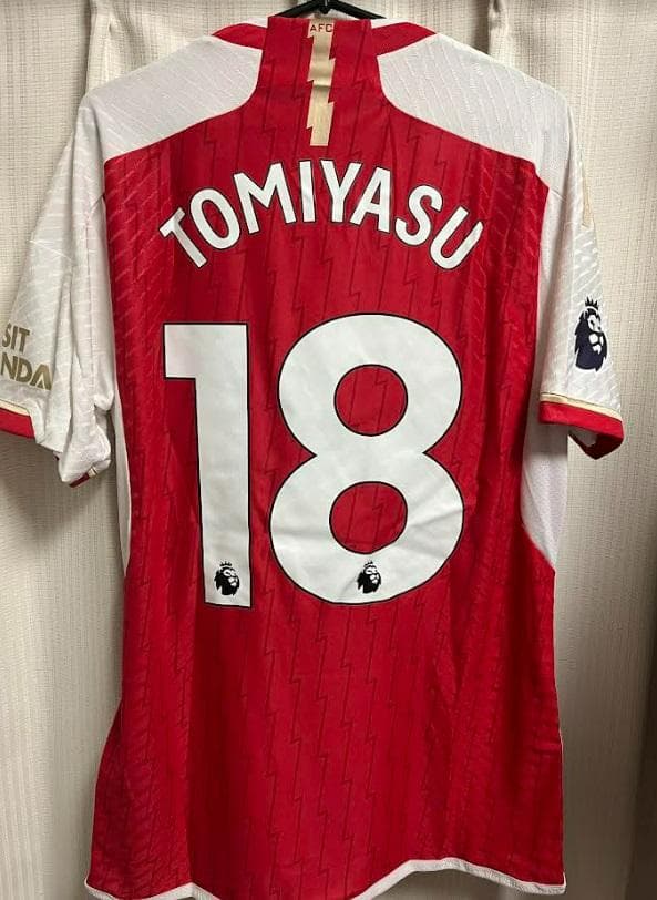 アーセナル　冨安健洋　オーセンティック ホーム（M）2023-24