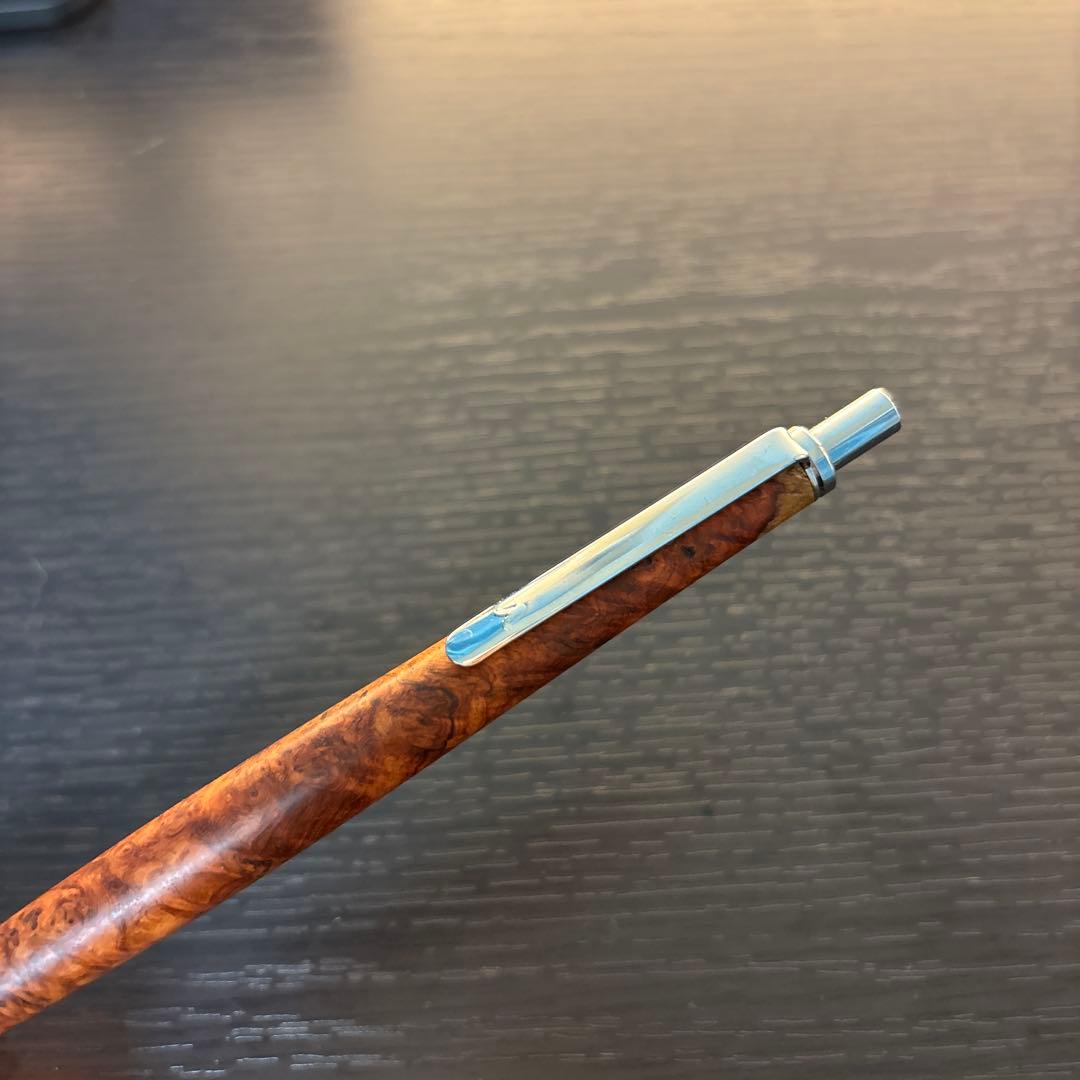 工房楔　シャープペンシル　花梨瘤（一部紅白）