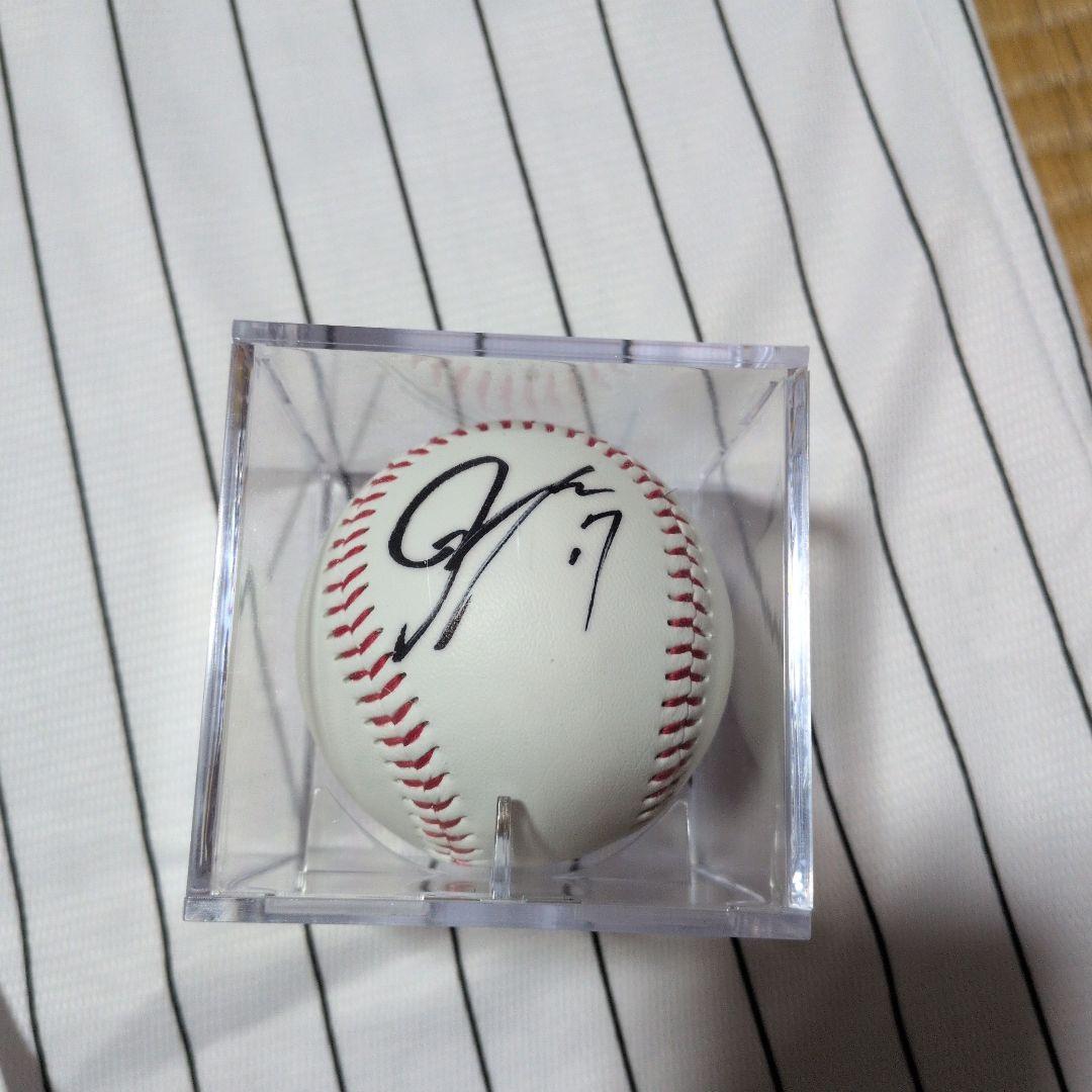 佐々木朗希　直筆サインボール　ユニフォームМ　タオル