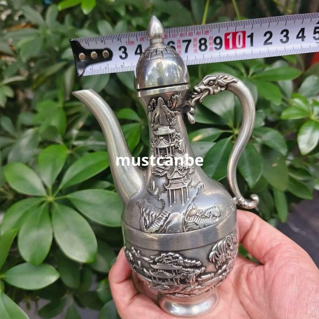 銅器 山水筒 水筒 徳利 急須 装飾品 工芸品 置物