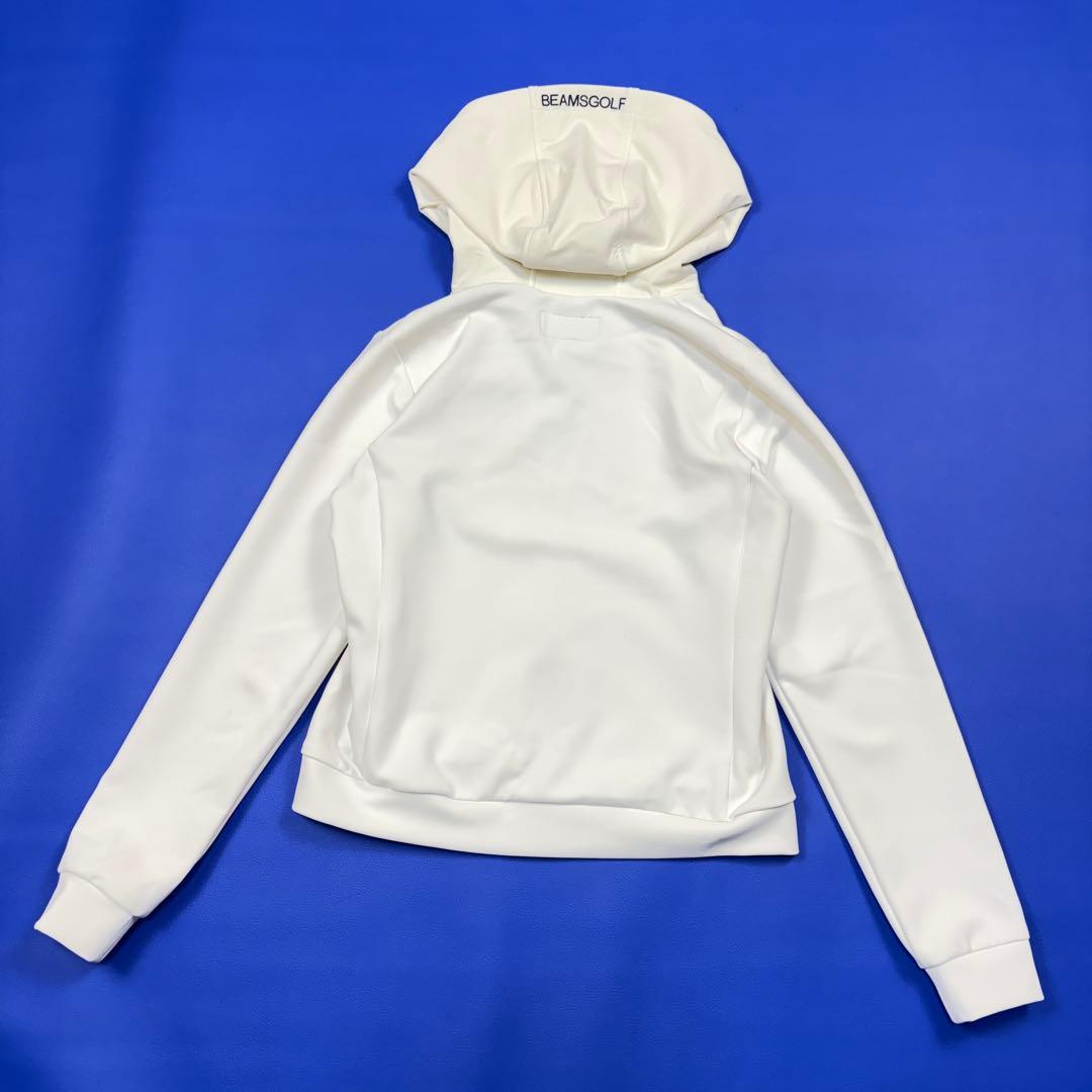 ビームスゴルフ　ダンボール フルジップ ストレッチ　パーカー　L 白　異素材