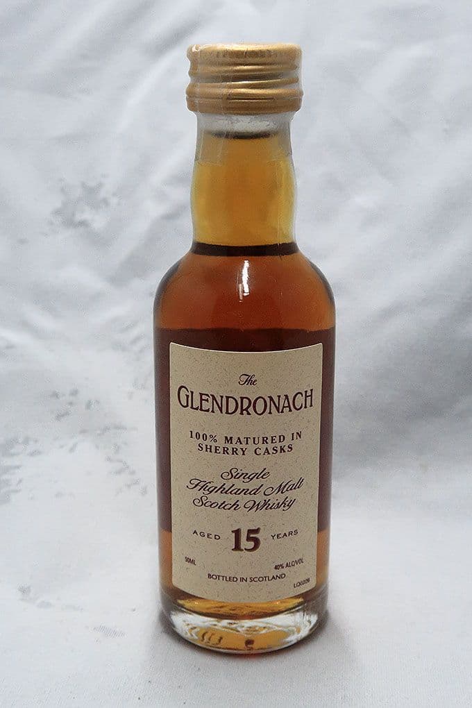 グレンドロナック１５年シェリーカスクシングルモルトウィスキーミニチュアボトル