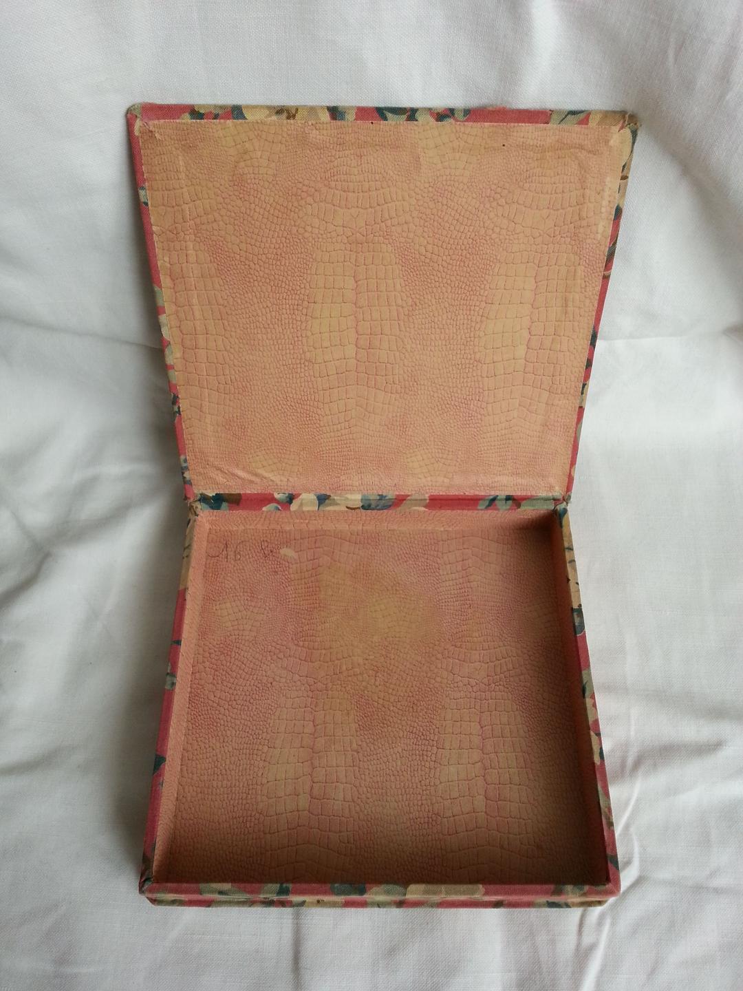 カルトナージュ 花 ピンク フランス アンティーク