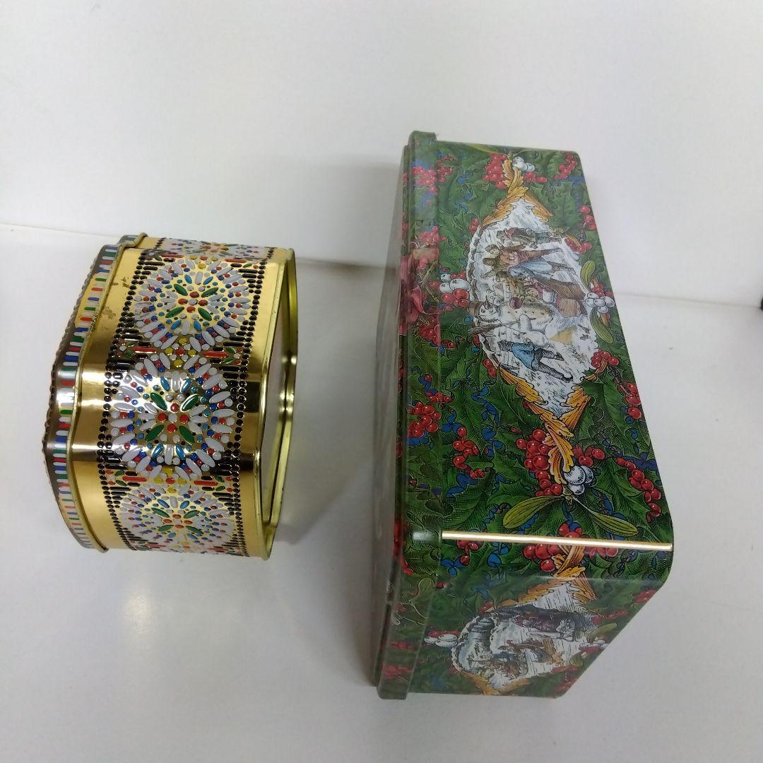2個セット 空き缶　空缶　レトロ　お菓子缶