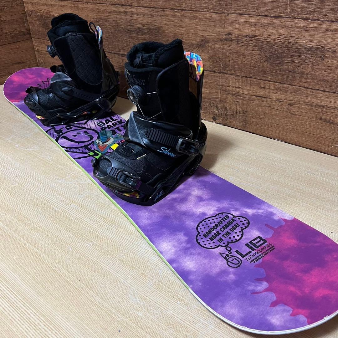 LIBTECH サロモン　初心者オススメ　レディーススノーボード4点　ブーツ無し