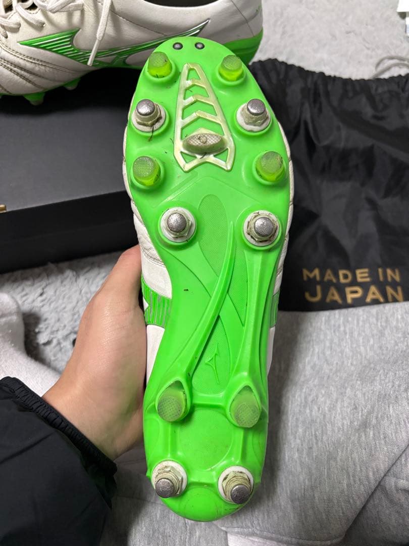 ミズノ　モレリアネオ　サッカーシューズ ホワイト/グリーン