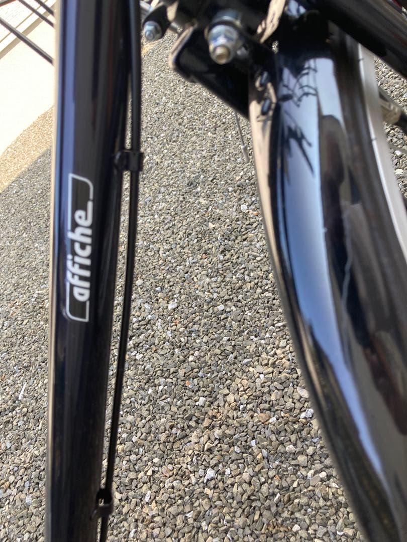 【引取限定】affiche シティサイクル 黒 前バスケット付き