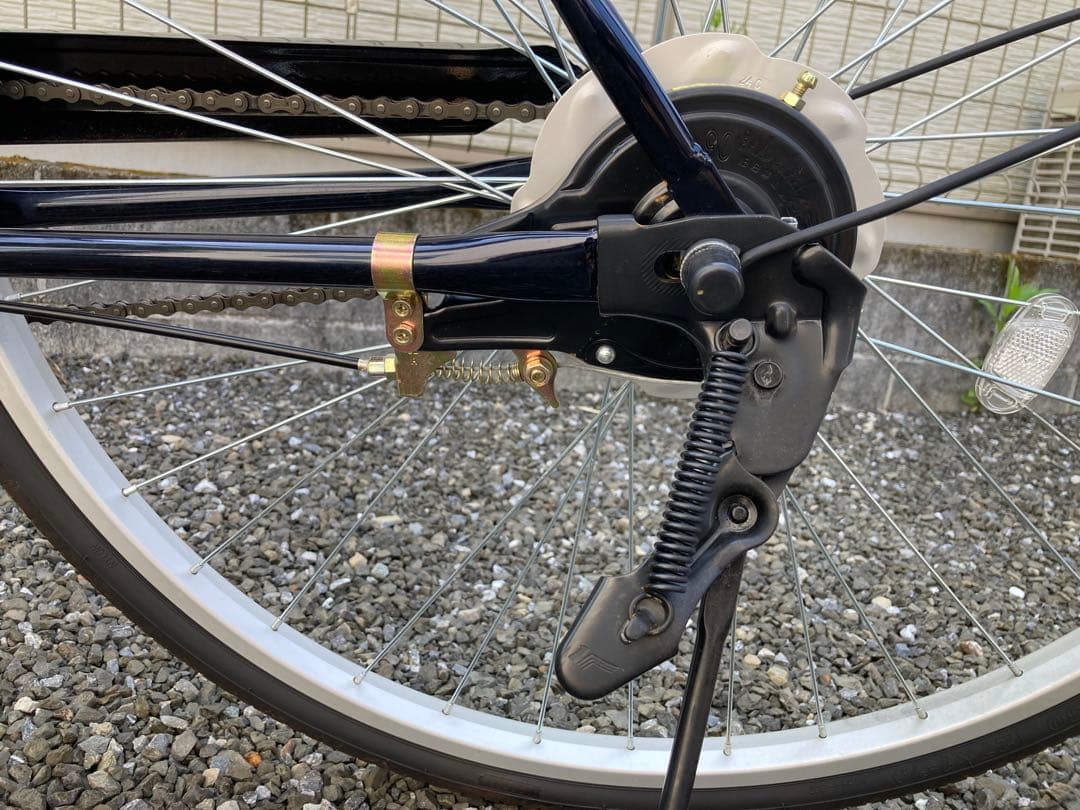 【引取限定】affiche シティサイクル 黒 前バスケット付き