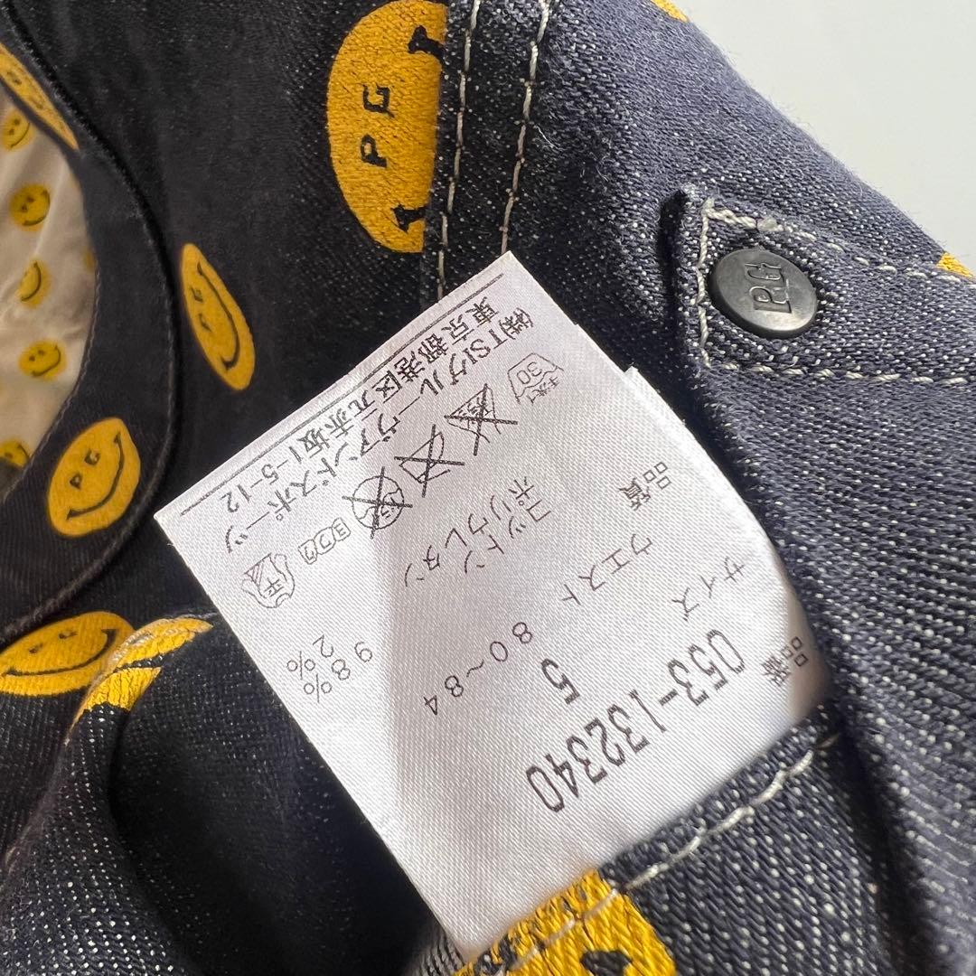 Pearly gates パーリーゲイツ　デニム　ハーフパンツ　スマイル　L