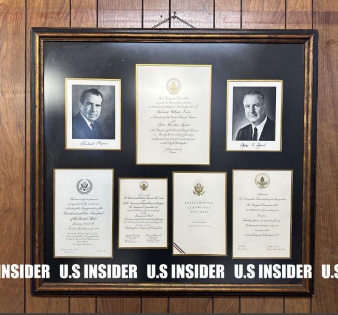1969年 リチャード・ニクソン大統領、スピロ・アグニュー副大統領 就任式招待状