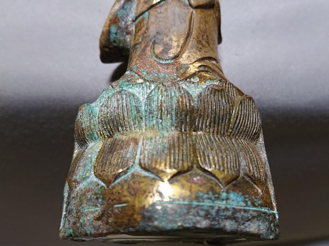 コレクター収集品　タイ王国　銅像　観世音菩薩立像