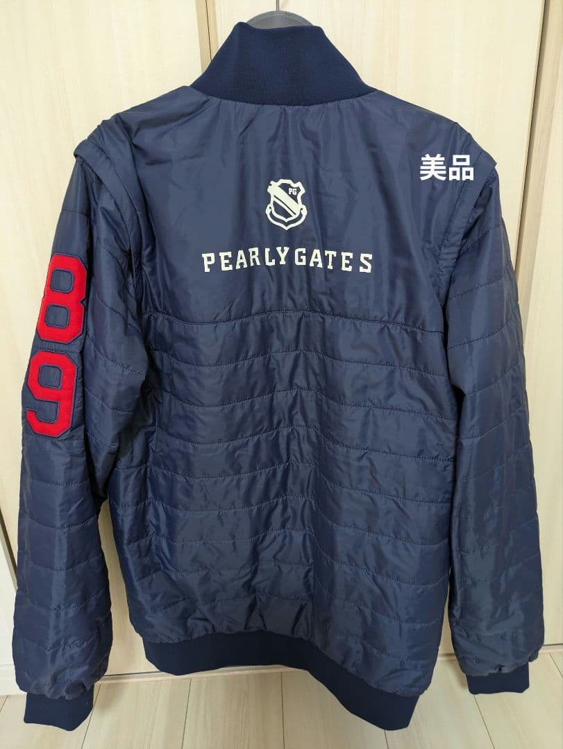 パーリーゲイツ 4WAY　中綿ジャケット　リバーシブル 紺＆黒　サイズ6 　美品