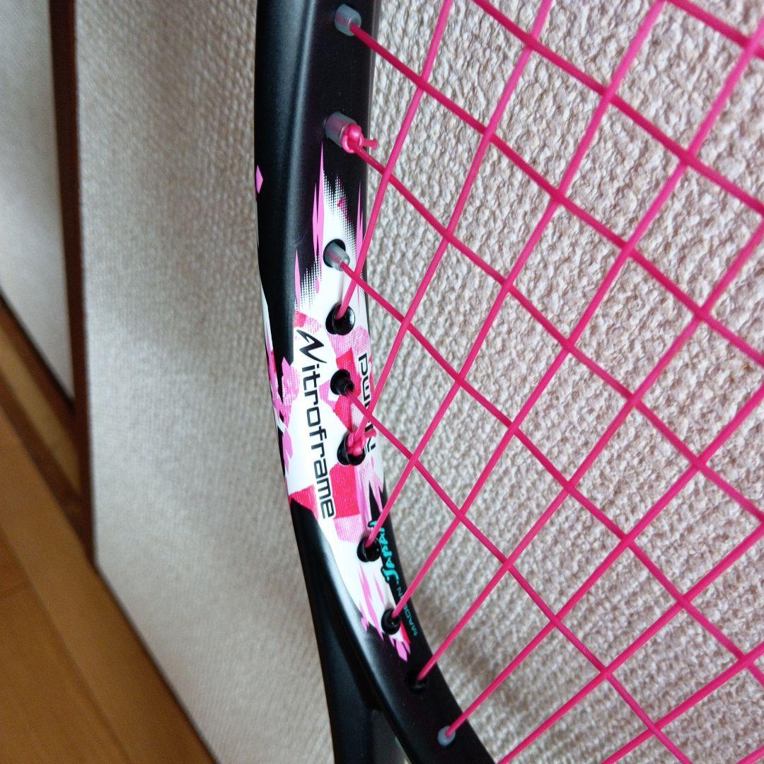 【未使用】YONEX Nitroframe テニスラケット ピンク&収納バッグ