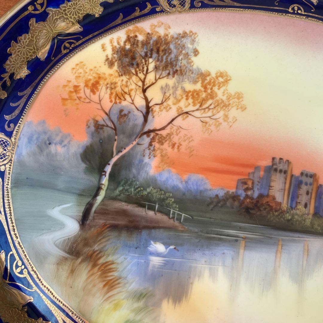 オールドノリタケ　湖水の白鳥　ドレッシングテーブルセット　英国里帰りスワンレイク