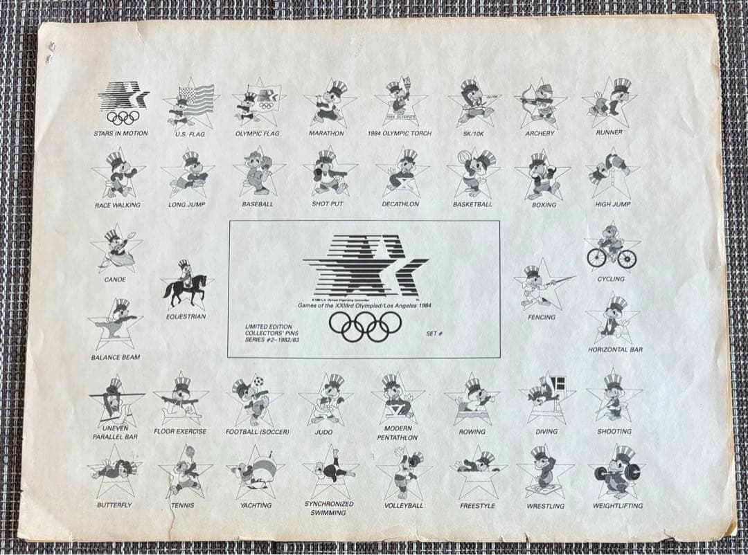 1984ロス五輪マスコット額入りピンバッチ