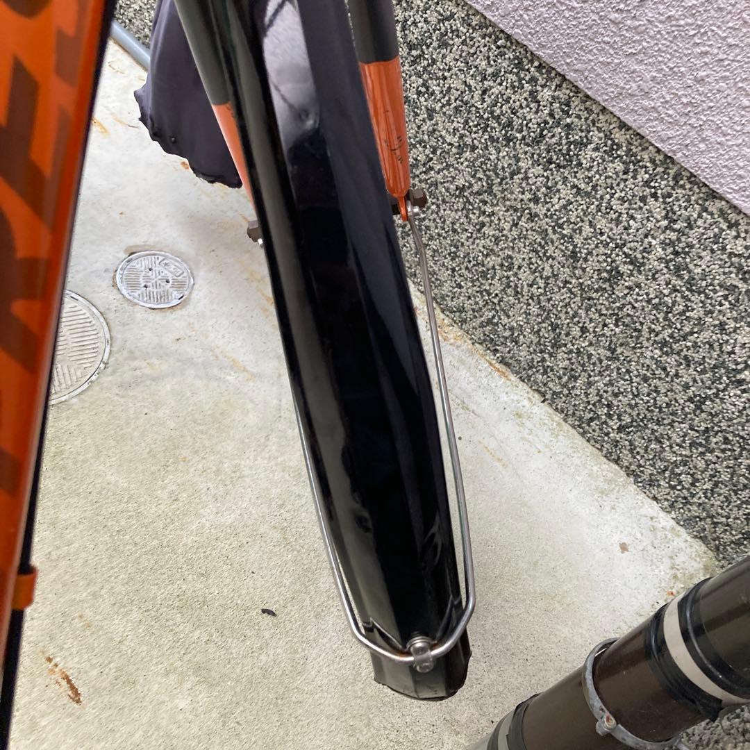 自転車　27インチ　オレンジ　変速あり