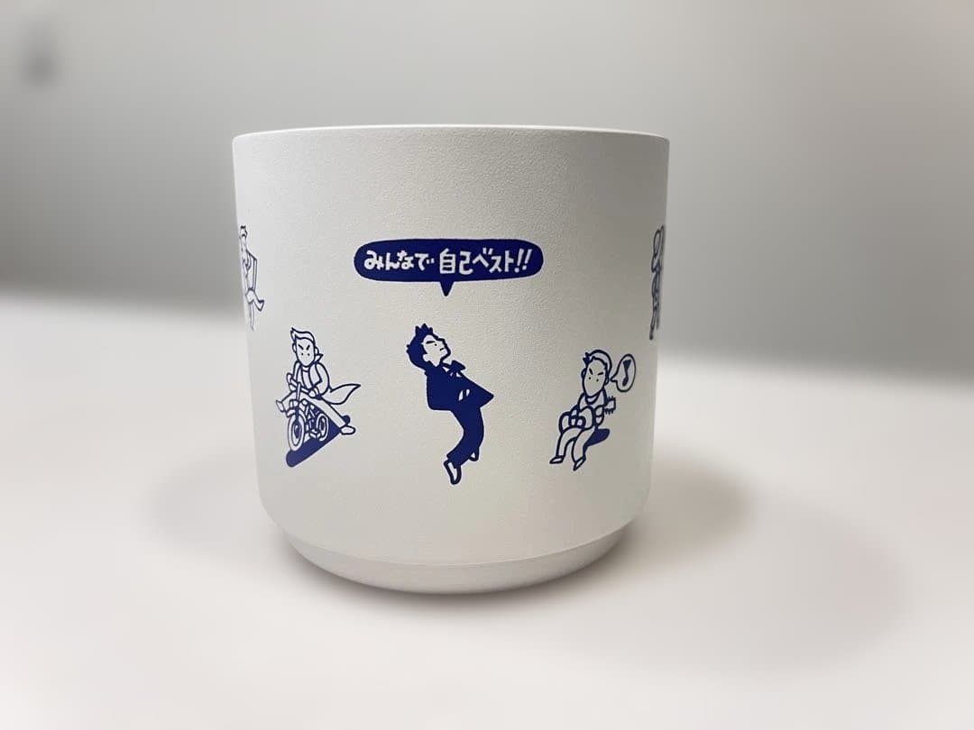 の*ぴ様 小田和正「みんなで自己ベスト！！」イラスト入り木製ハンドルサーモマグ1