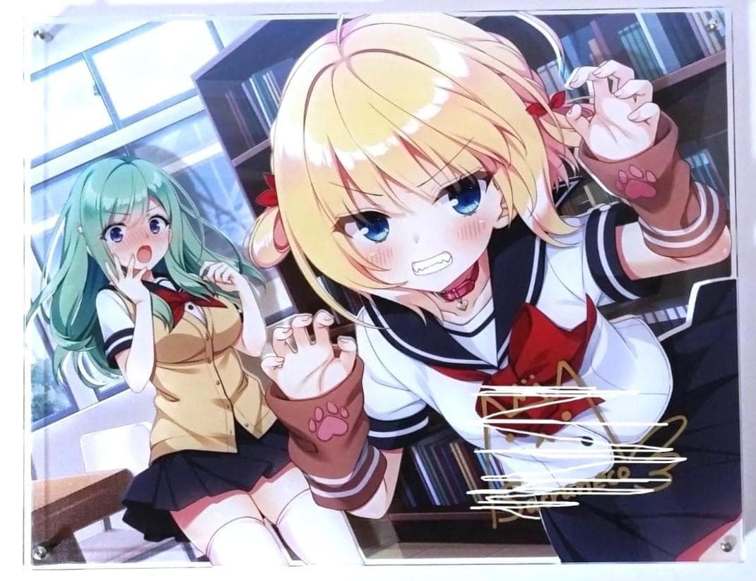 恋愛、はじめまして さくらねこ 直筆サイン アクリルキャンバス 恋丸 FANZA