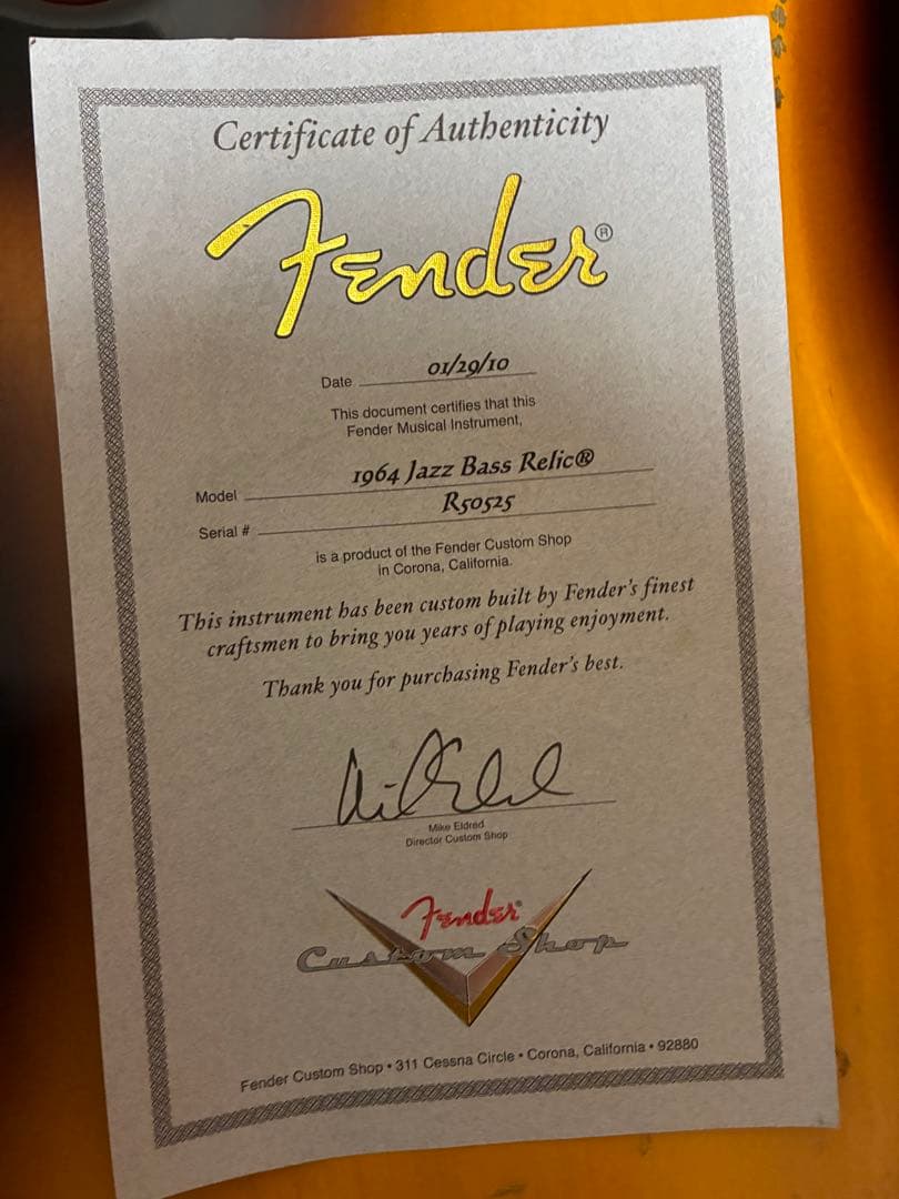 ベース Fender Custom Shop 1964 Jazz Bazz