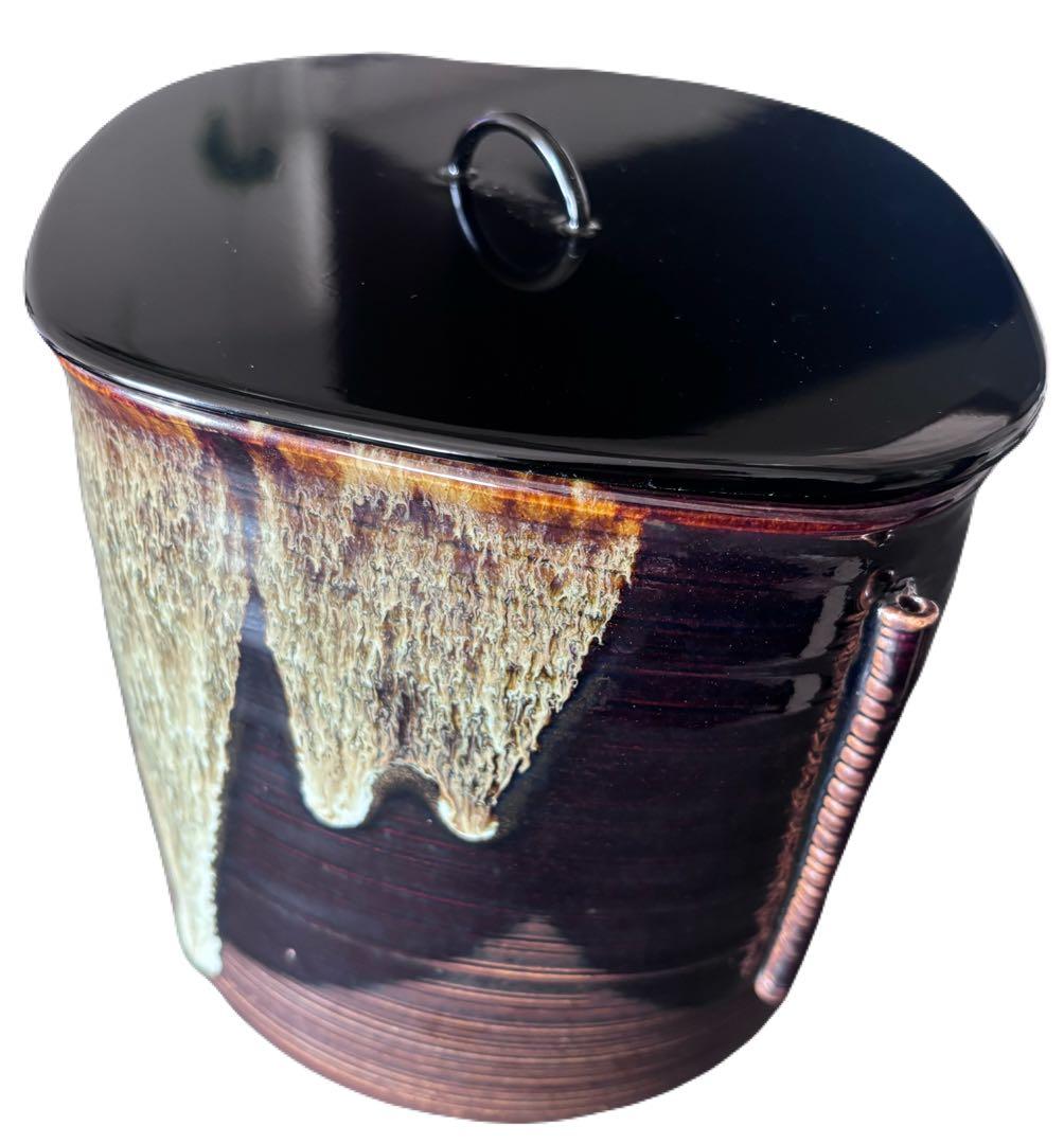 高取釉　阿漕　水指◆未使用品◆