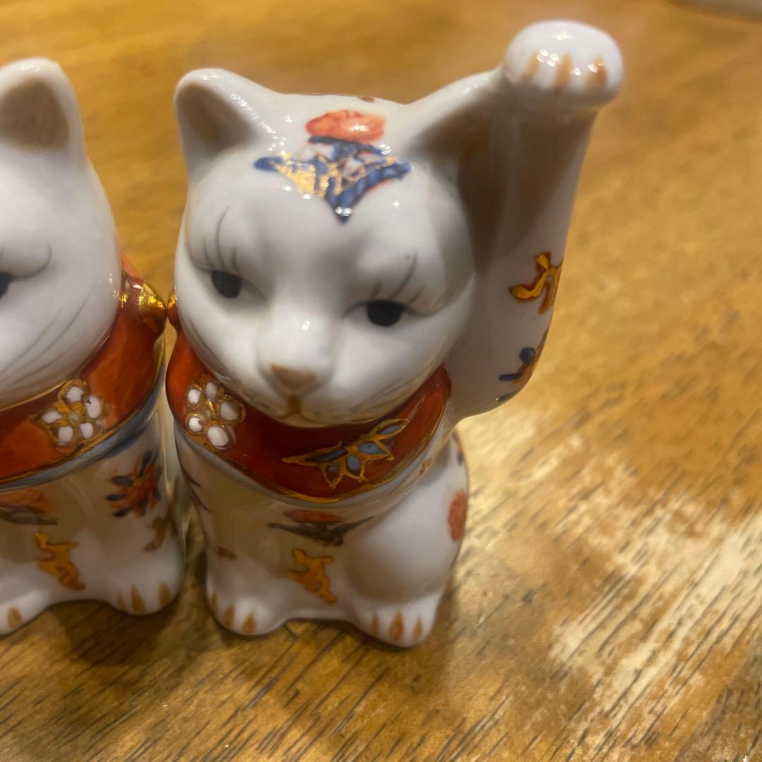 招き猫 置き物 縁起物 2個セット