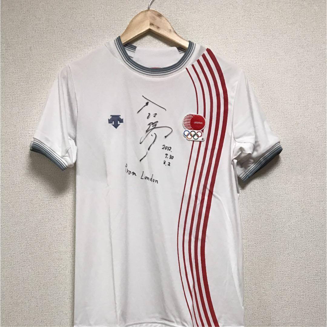 ★(貴重)入江陵介選手 直筆サイン入りTシャツ 【ロンドンオリンピック】