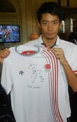 ★(貴重)入江陵介選手 直筆サイン入りTシャツ 【ロンドンオリンピック】