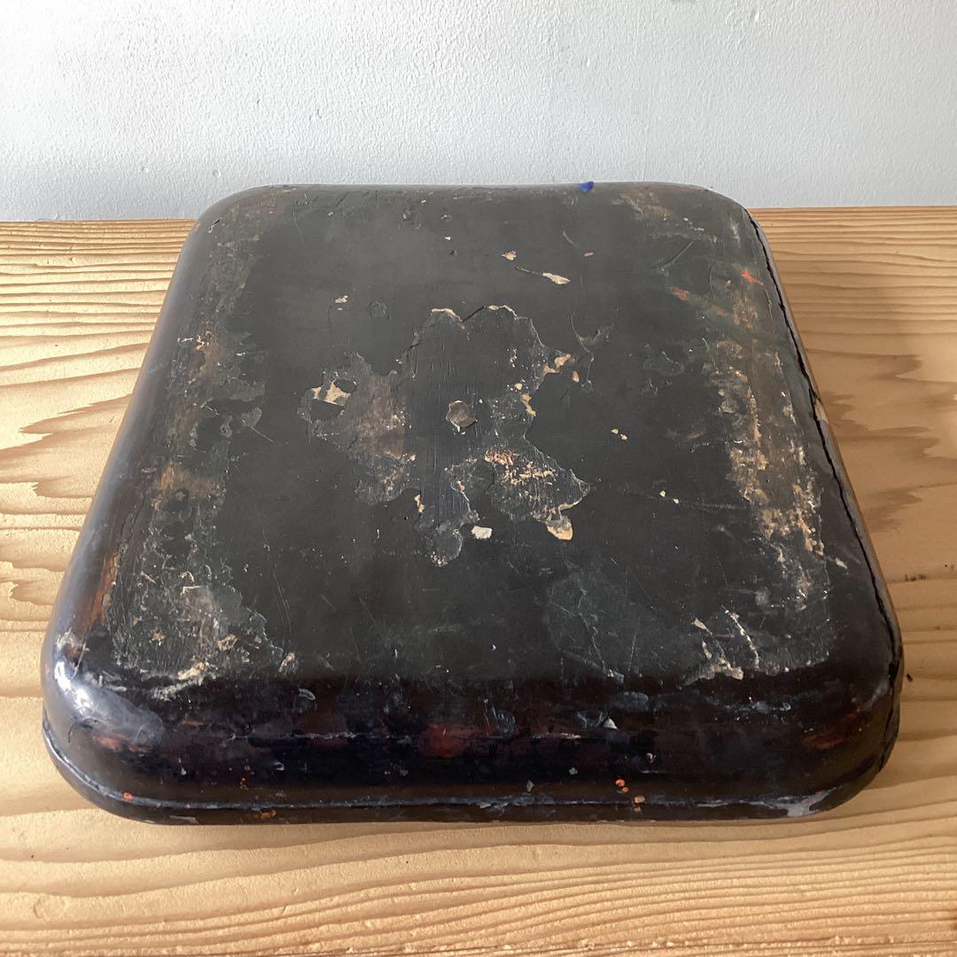 大きな硯と箱　眞彰　共箱付　書道具　蓋付　古硯　中国 時代物
