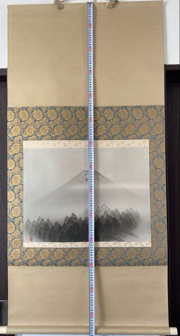 横山大観/墨絵富士/複製/黎明/夜明山水/富士/富士山水/工芸品/掛軸