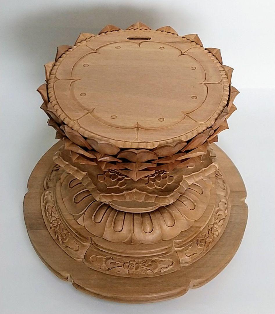 円台座のみ 坐像用#489 ◆白檀 木彫 仏像付属品