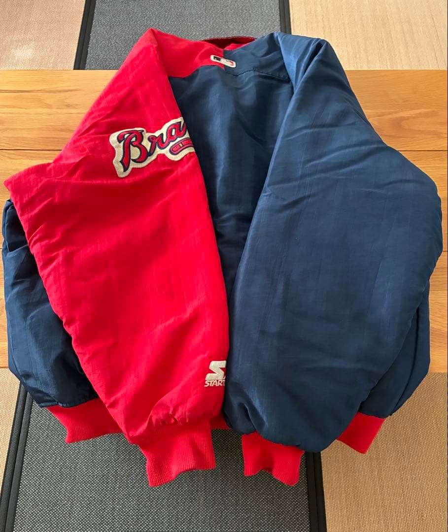 アトランタ・ブレーブス 中綿ジャケット ネイビー/レッド