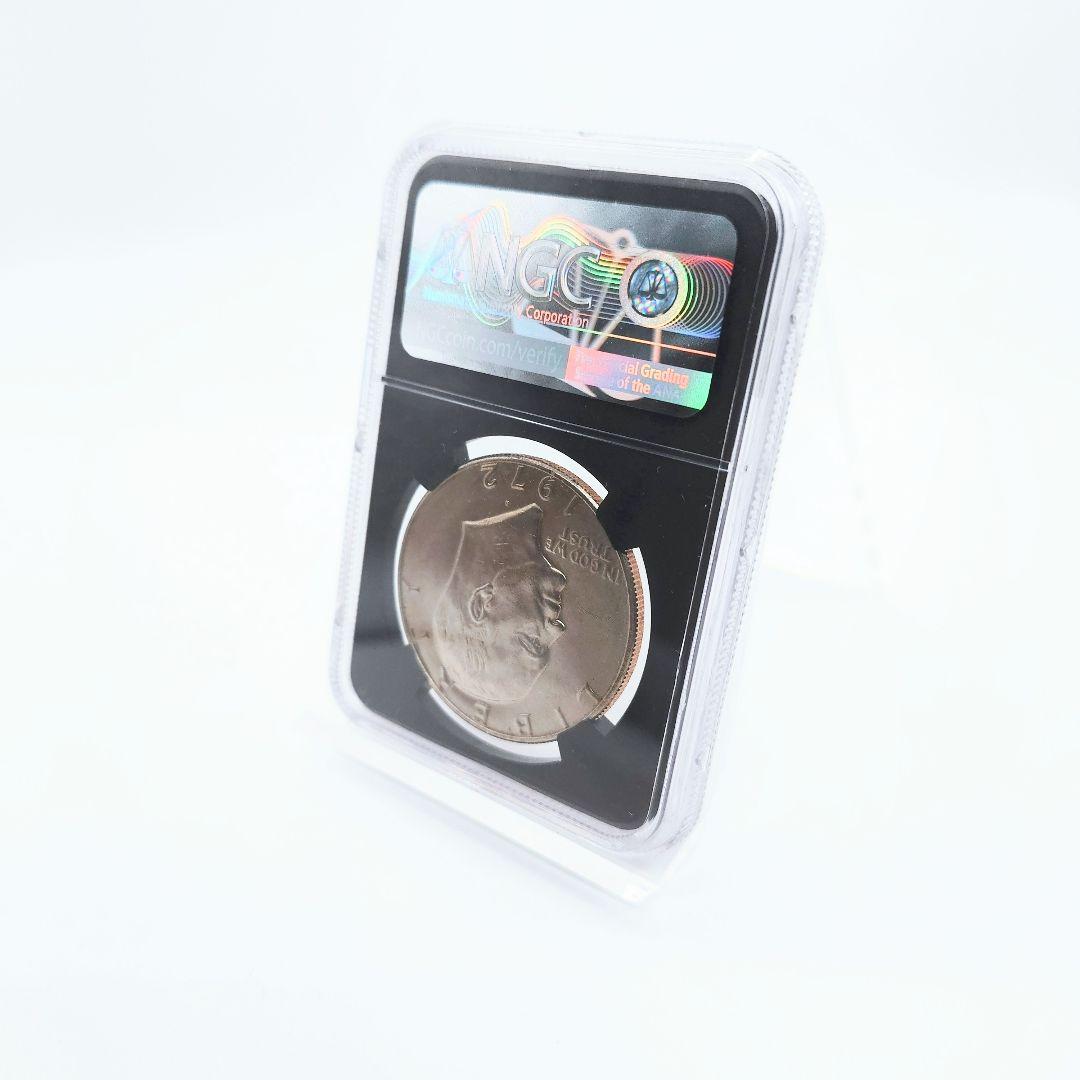 1972年 アイゼンハワー1ドル☆サイン入り☆NGC鑑定品